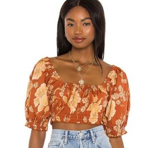 Sloan Cropped Top in Ochre - Spell